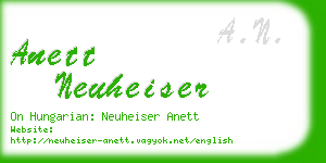 anett neuheiser business card